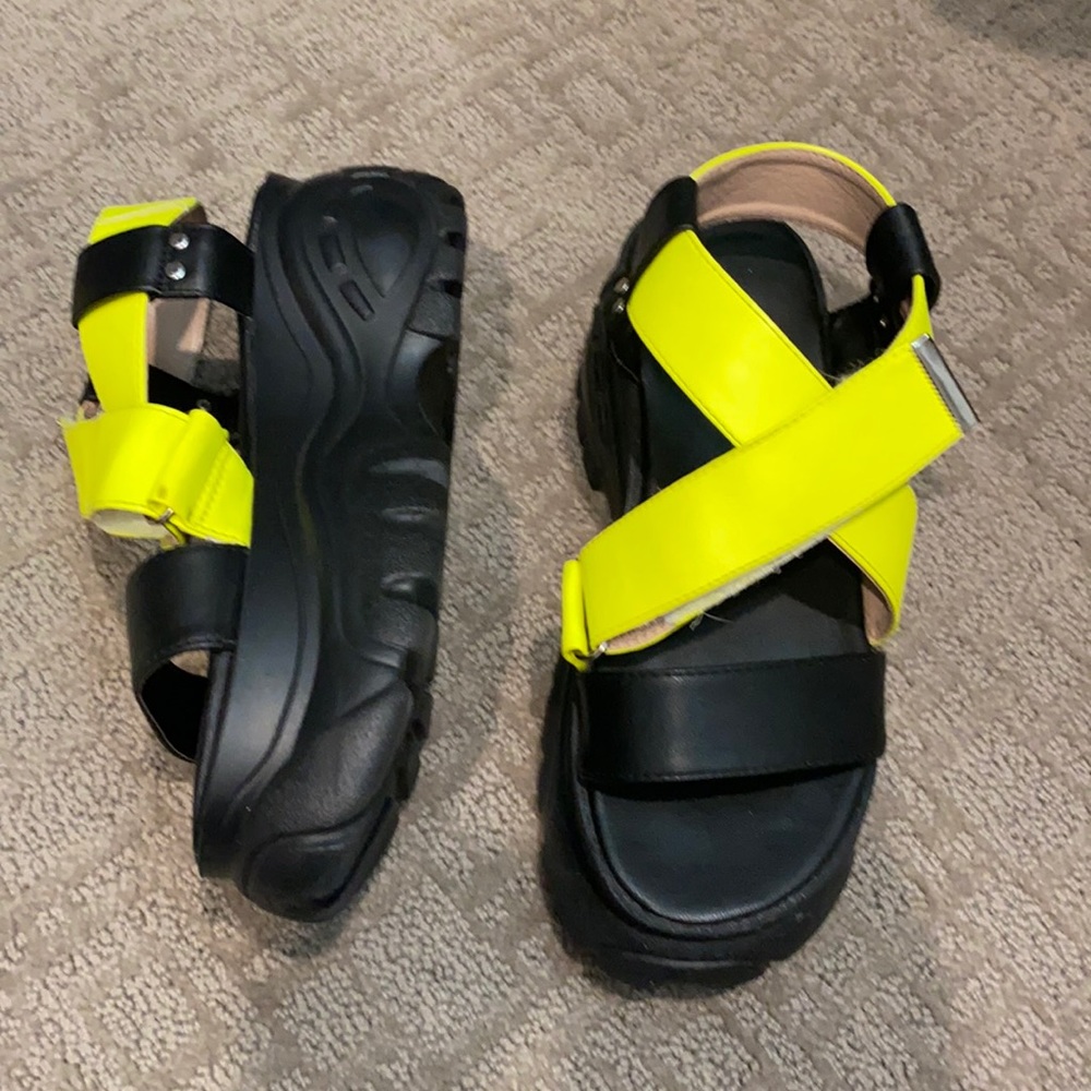 Neon and black Sandal